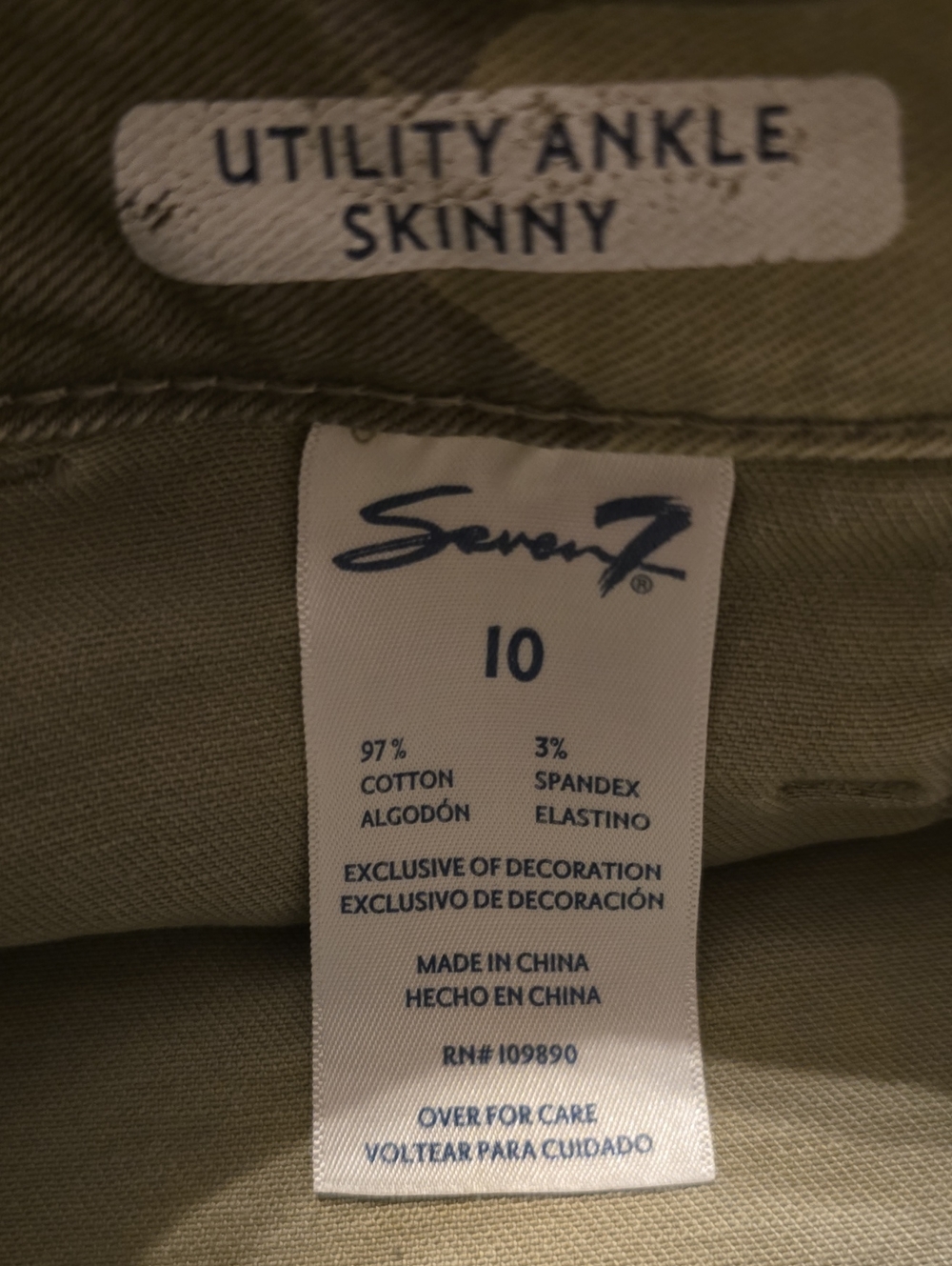 Seven7 Camo Mid-Rise Utility Ankle Skinny Jeans - Picture 11 of 12